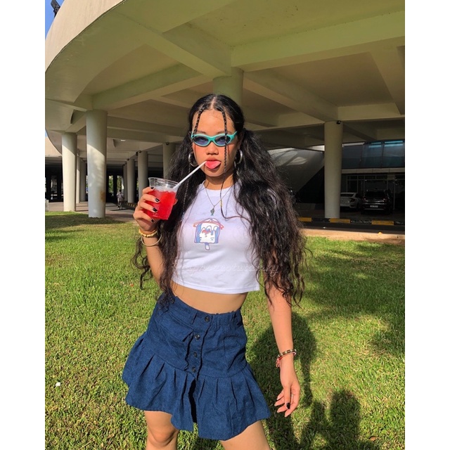 #taphoacotutamky #bestseller Chân váy Túi hộp gài nút lệch hông - Pocket Skirt | BigBuy360 - bigbuy360.vn