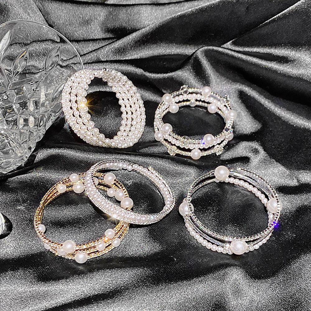 Vòng Tay Chuỗi Hạt Ngọc Trai Đơn Giản Sang Trọng Phong Cách Hàn Quốc Cho Nữ