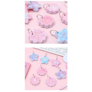 sổ note flashcard hình sao và hoa FC2 sổ note cute