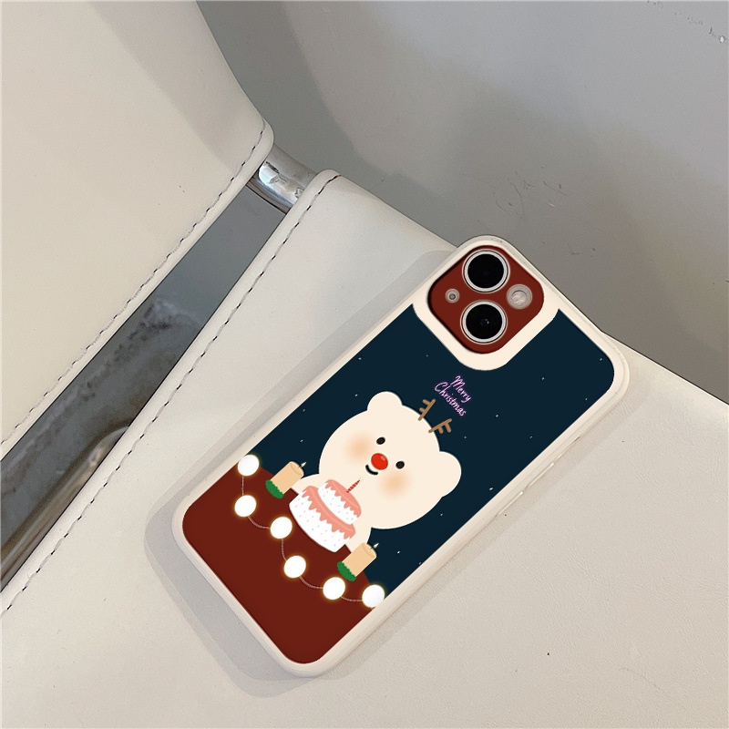Ốp lưng iphone gấu thổi nến đêm noell từ iphone 13promax 11 promax 12 pro max 6 6plus 7 plus 8 x xr xsmax
