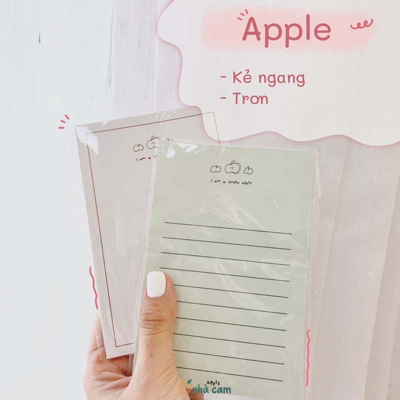 Giấy Note Ghi Chú Memo Vintage 2 Màu Nhà Cam