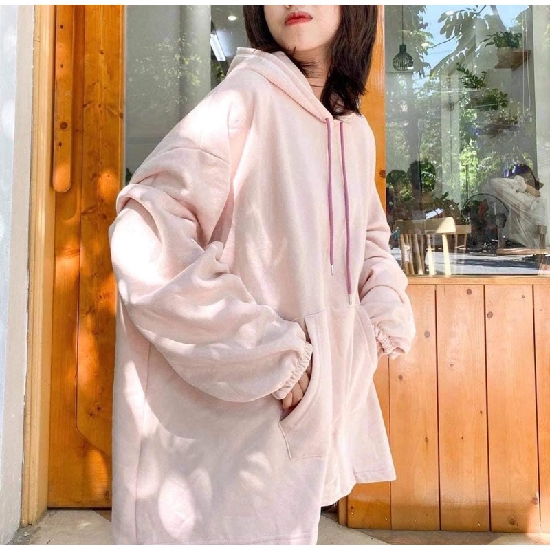 Áo hoodie suông  Áo sweater suông nỉ trần bông nhiều màu phong cách Hàn Quốc Ulzzang