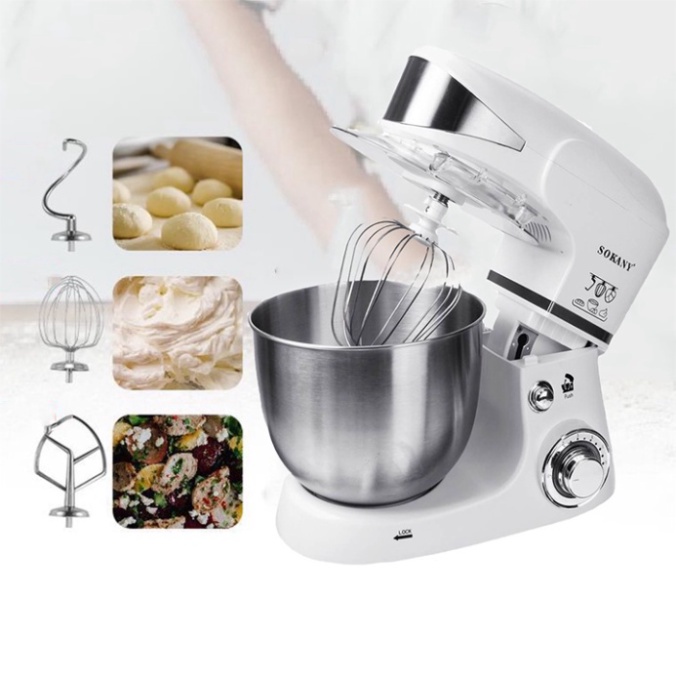Máy đánh trứng, Máy trộn bột làm bánh, đánh kem SOKANY SK-206 [BH 12 Tháng]