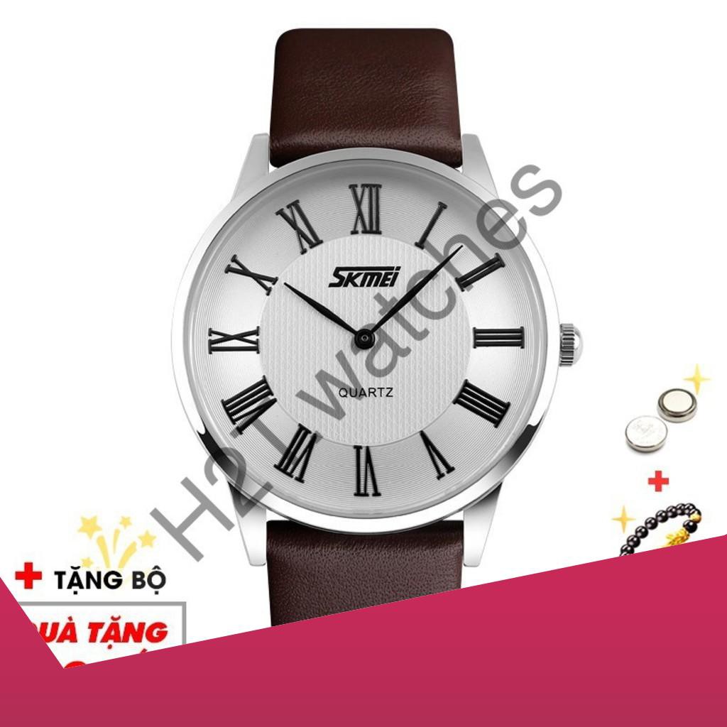 Đồng hồ nam SKMEI classic siêu mỏng thiết kế 2 kim tinh tế SME42 -H2T.watches - Đồng hồ rẻ