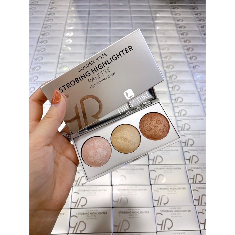 Bảng Highlight Golden Rose 3 Ô | BigBuy360 - bigbuy360.vn