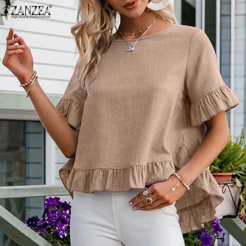 Zanzea Áo Kiểu Tay Lỡ Vạt Bèo Thời Trang Dành Cho Nữ