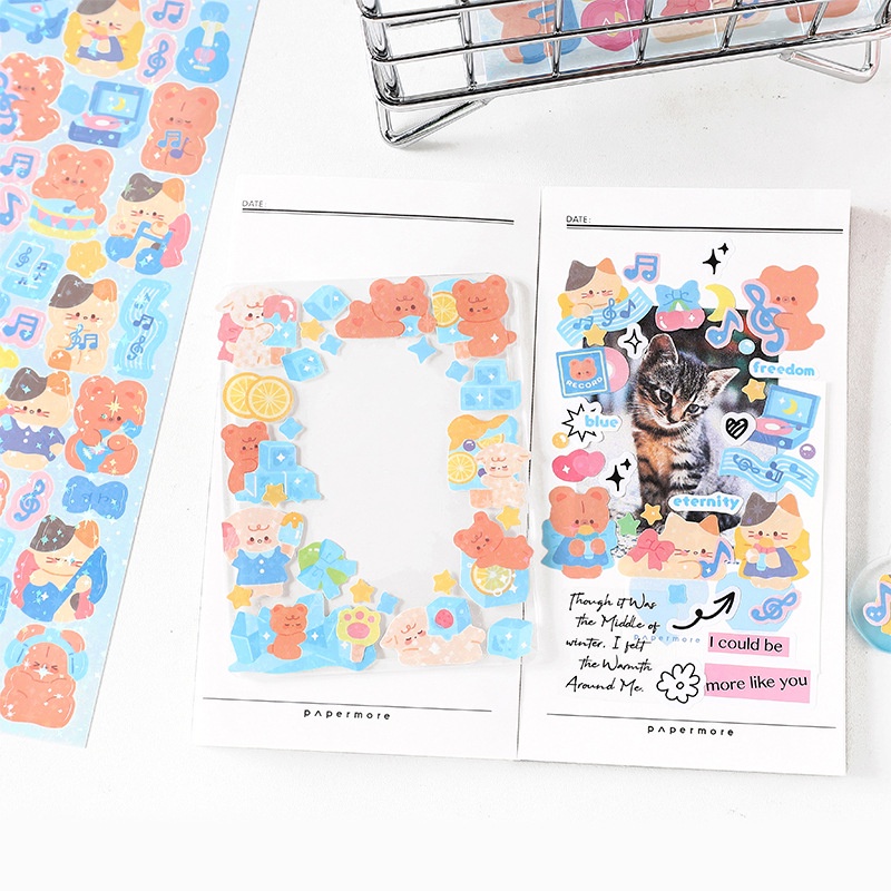 1 Tấm Sticker Dán Tường Hình Động Vật Dễ Thương