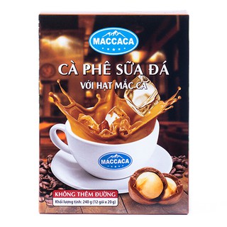 Maccaca - Cà phê Sữa Đá với hạt Mắc Ca - Không thêm đường