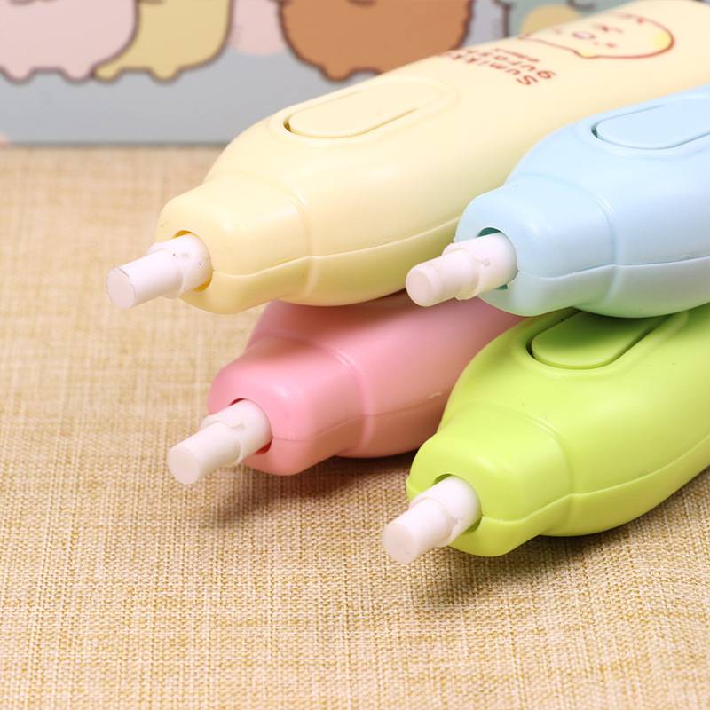 Tẩy điện San-X SUMIKKO GURASHI Cute animal Pencil Electric Eraser for Lazy Writing Drawing Students Automatic Eraser Primary School office supplies kids Stationery Gift