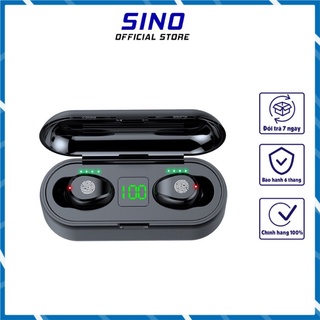 Tai nghe Bluetooth F9-TWS 5.0-Không Dây Chống ồn-Chơi Game-Nghe Nhạc Hay SINO