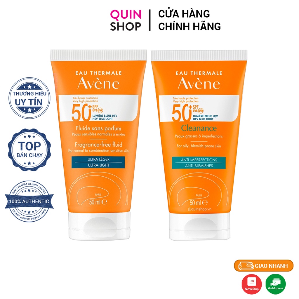 Kem Chống Nắng Cho Da Nhạy Cảm Avene Eau Thermale SPF 50+ Sunscreen