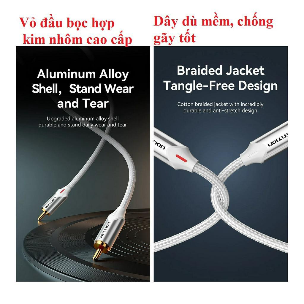 [2RCA male - 2RCA male ] Cáp âm thanh 2 đầu RCA Vention BCQI
