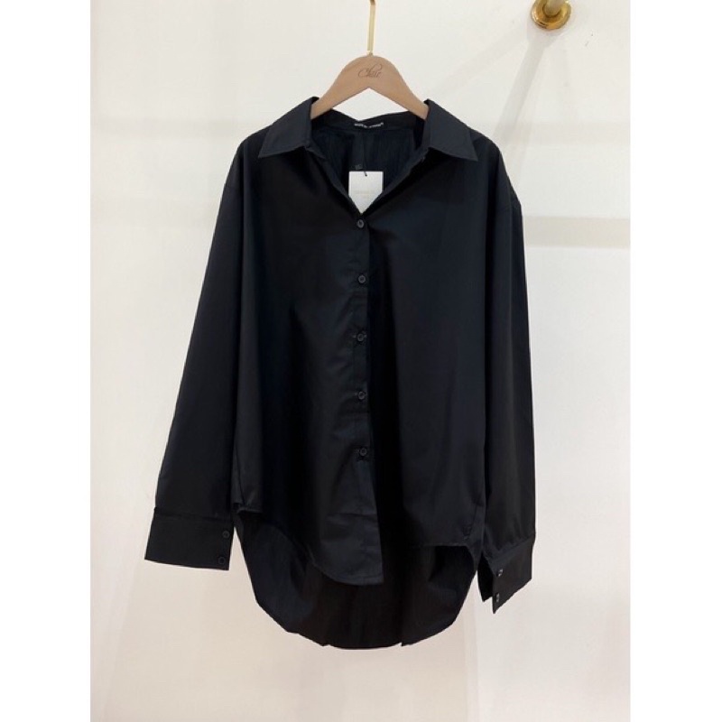 [HÀNG THIẾT KẾ CAO CẤP] Áo Sơ Mi Basis Oversized Form Rộng Đi Học / Công Sở Màu Trắng / Đen