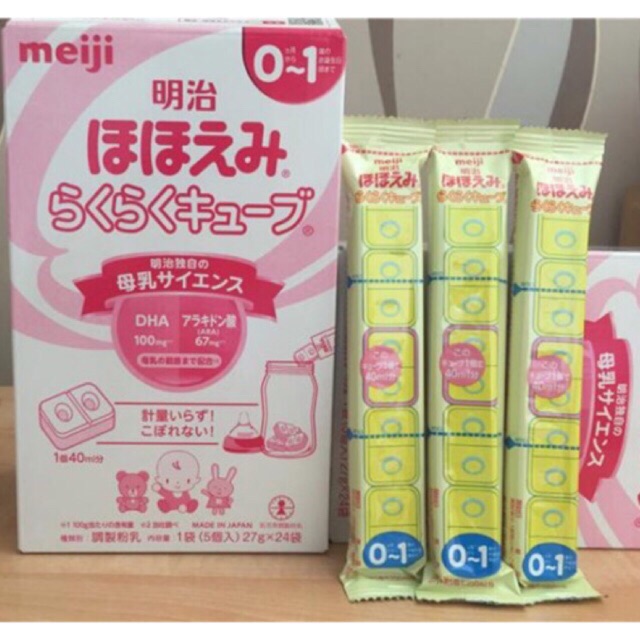 Sữa Meiji Thanh Cho Bé Từ 0- 12 Tháng Tuổi (24 Thanh/ Hộp) Của Nhật