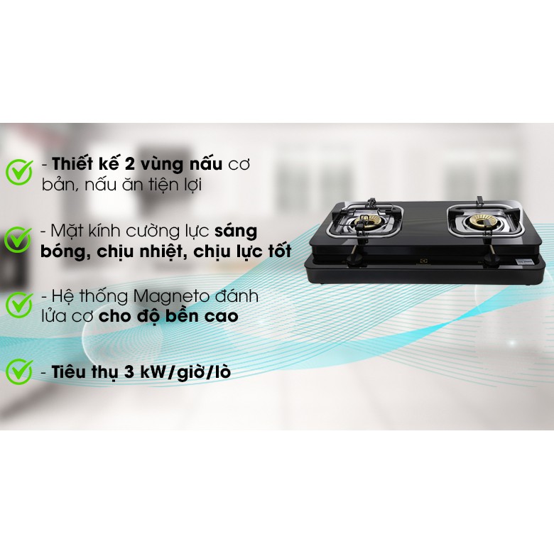 Bếp ga đôi Electrolux ETG727GKR