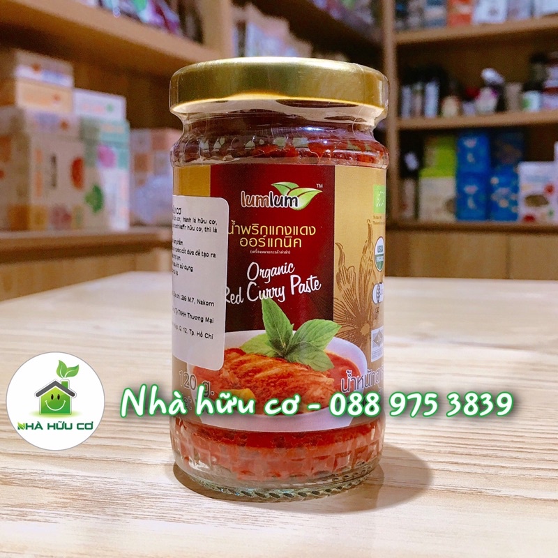 Sốt cà ri đỏ hữu cơ Lumlum 120g - Organic Red Curry - Hsd: 3/10/2023 - Nhà Hữu Cơ