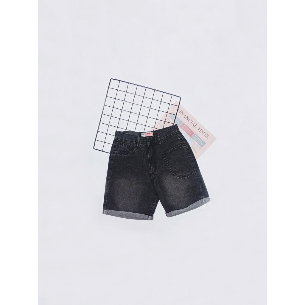 (hình thật) Quần jean lửng tông đen ombre gấp ống trẻ trung - TL14