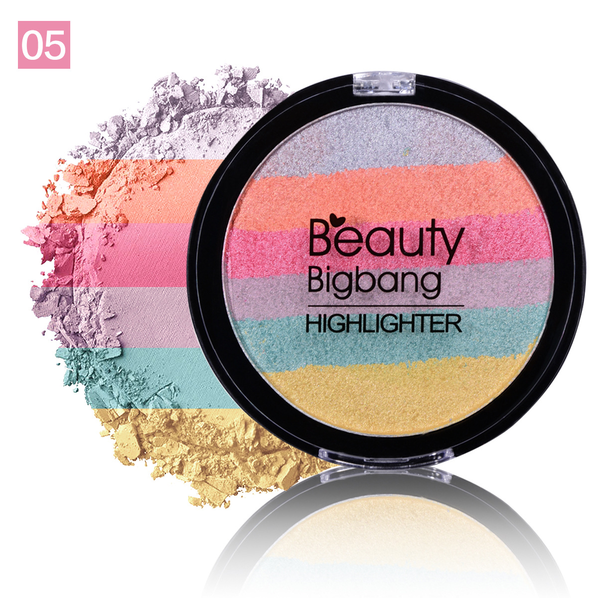 Cầu Vồng Cao Ánh Sáng Mắt Bột Nở Sửa Chữa Blush Mắt Lười Biếng Phấn Má Hồng Beauty