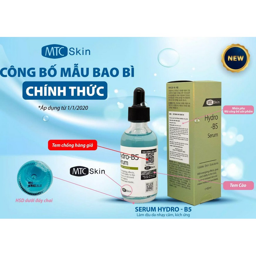 Hydro-B5 Serum (Sản phẩm chính hãng HQ MTC SKIN có tem chống hàng giả)