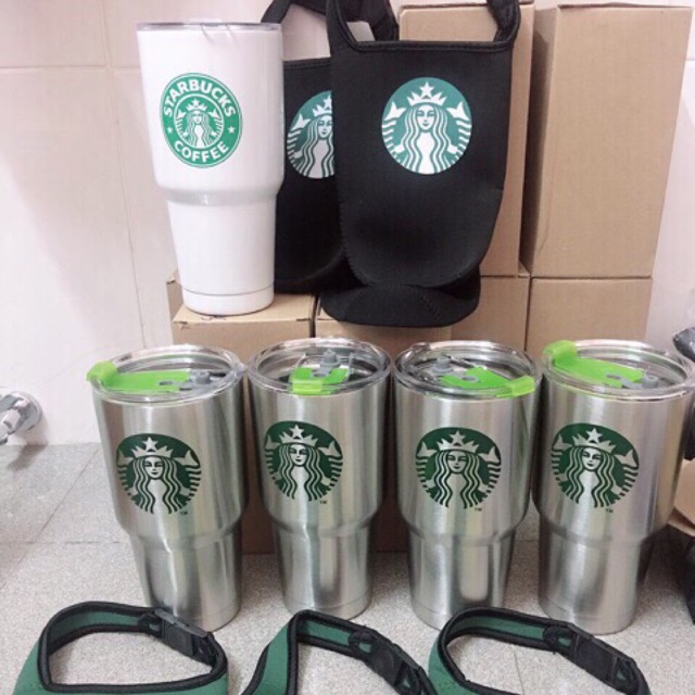 LY GIỮ NHIỆT STARBUCKS COFEE THÁI LAN 900ML/ Cốc giữ nhiệt CỰC XỊN STARBUCKS INOX FULL BOX Túi Đựng, Ống Hút, Cọ rửa