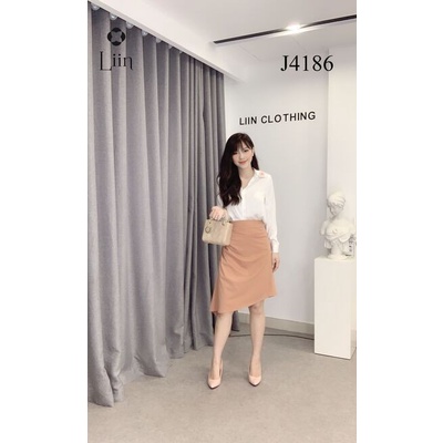 Chân váy nữ xinh xắn, Juyp màu nâu Nhún Lệch cách điệu Liin Clothing J4186 | BigBuy360 - bigbuy360.vn