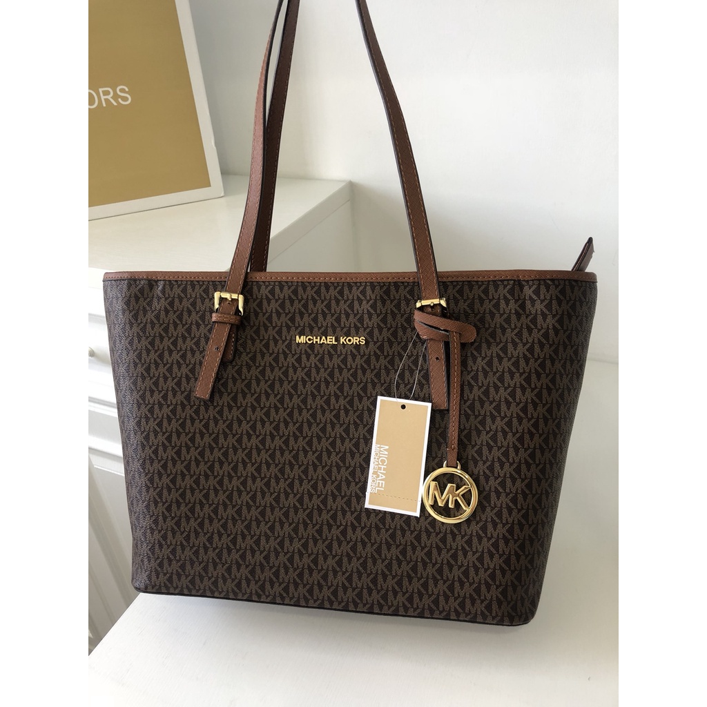 Michael Kors Michael Kors Cộng Với Kích Thước in Túi Mua Sắm M.k Tote Túi Xách Nữ Zipper Tote Túi Xách Nữ Túi Vai Đơn Cô