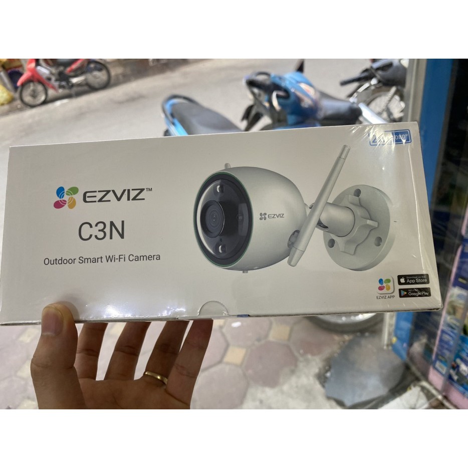 Camera Wifi EZVIZ Ngoài Trời C3N (CS-CV310) 2.0MP 1080p có màu ban đêm, tích hợp tính năng AI