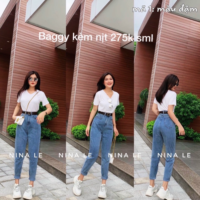 Quần baggy jean nữ lưng cao size đại  kiểu quần bò baggy hàng VNXK thời trang bigsize 2KJEAN MS109 | BigBuy360 - bigbuy360.vn