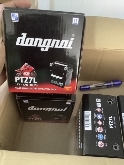 Bình Ắc Quy Khô ĐỒNG NAI PTZ7L  - Dành cho DYLAN 150, SH125 Italia, Vespa Lx125, Old LEAD 125, PIAGGIOLIBETTY,