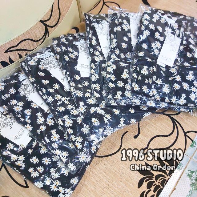 ORDER Váy hoa cúc nhí dáng tay bồng mặc được 2 kiểu có big size có ảnh thật | BigBuy360 - bigbuy360.vn