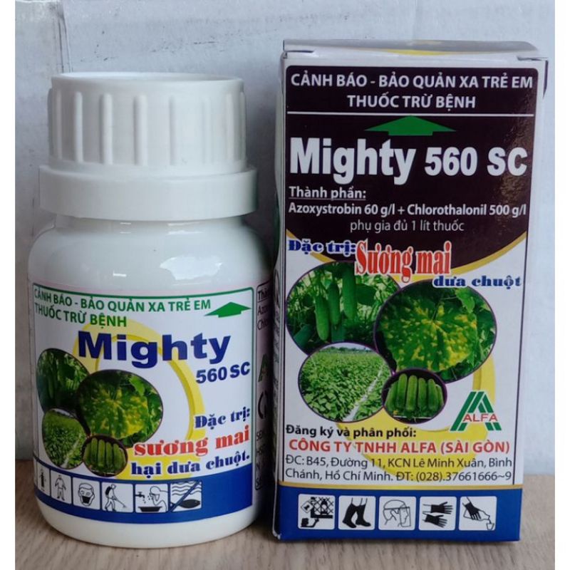 Thuốc Đặc Trị Sương Mai Phấn Trắng - Mighty 560sc chai 100ml