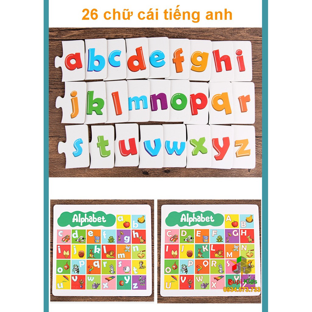 ❤️ Bảng chữ cái ❤️ Alphabet tiếng Anh - Ghép hình động vật