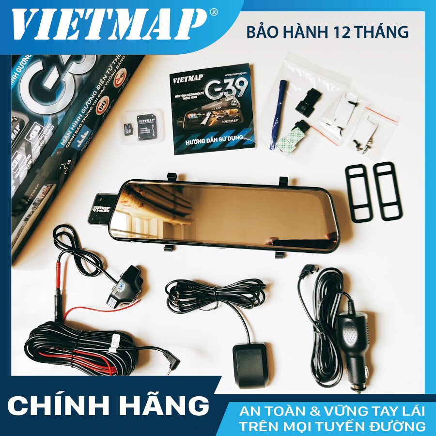 Camera hành trình ô tô VIETMAP G39 có Wifi G.P.S + thẻ nhớ 32/64/128GB Class 10 | BigBuy360 - bigbuy360.vn