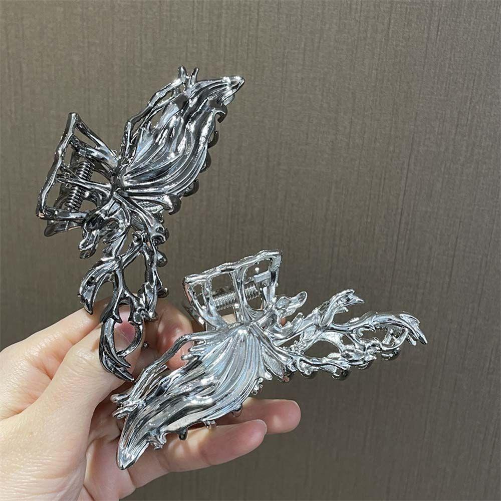 Kẹp Tóc Đuôi Ngựa Cỡ Lớn Thiết Kế Đục Lỗ Phong Cách Hàn Quốc Thời Trang Cho Nữ Giá Đ