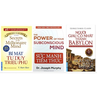 Sách - combo sức mạnh tiềm thức, bí mật tư duy triệu phú và người giàu có nhất thành babylon(lẻ, trọn bộ)