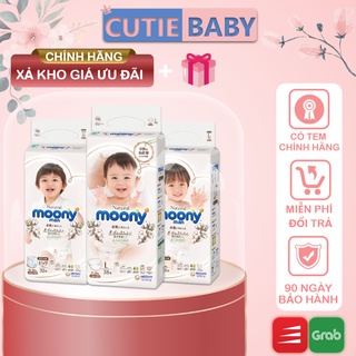Bỉm Tã Moony Natural Nội Địa Nhật Chính Hãng Dán/Quần Đủ Size NB63/S58/M48/L36/XL32 Cho Bé, Trẻ Sơ Sinh - Cutiebaby