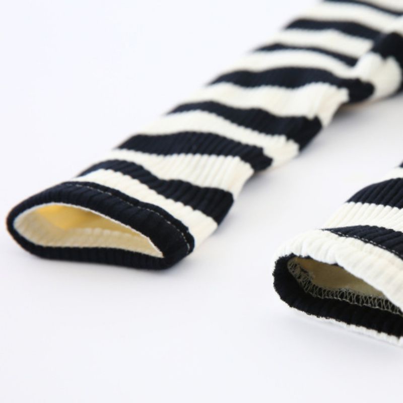 Quần Legging Ôm Dáng Họa Tiết Kẻ Sọc Phong Cách Phương Tây Dễ Phối Đồ Cho Bé Gái