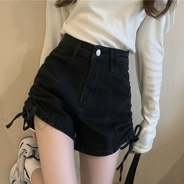 Quần rút dây 2 bên vải Kaki Cao Cấp lưng siêu cao