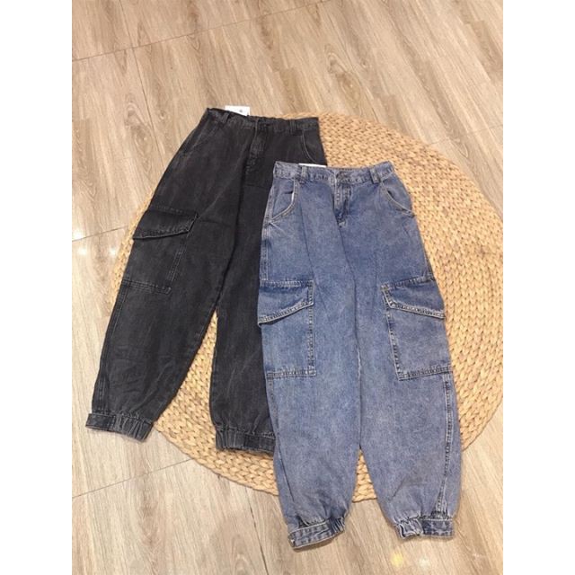 Quần bò túi chân