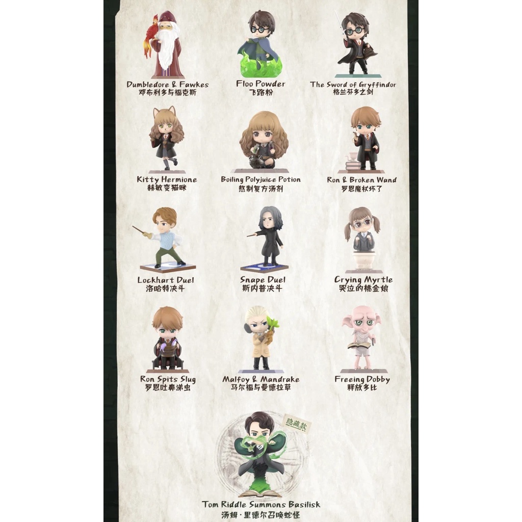 Mô Hình Búp Bê Popmart Phim Harry Potter Và Phòng Bí Mật Series Hộp Mù Dễ Thương