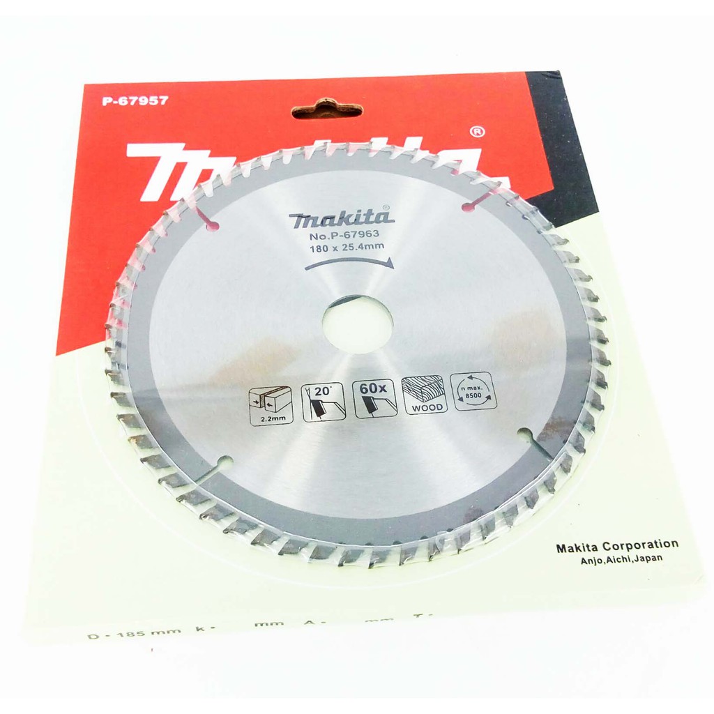 LƯỠI CƯA GỖ MAKITA ĐƯỜNG KÍNH 180MM X60 RĂNG