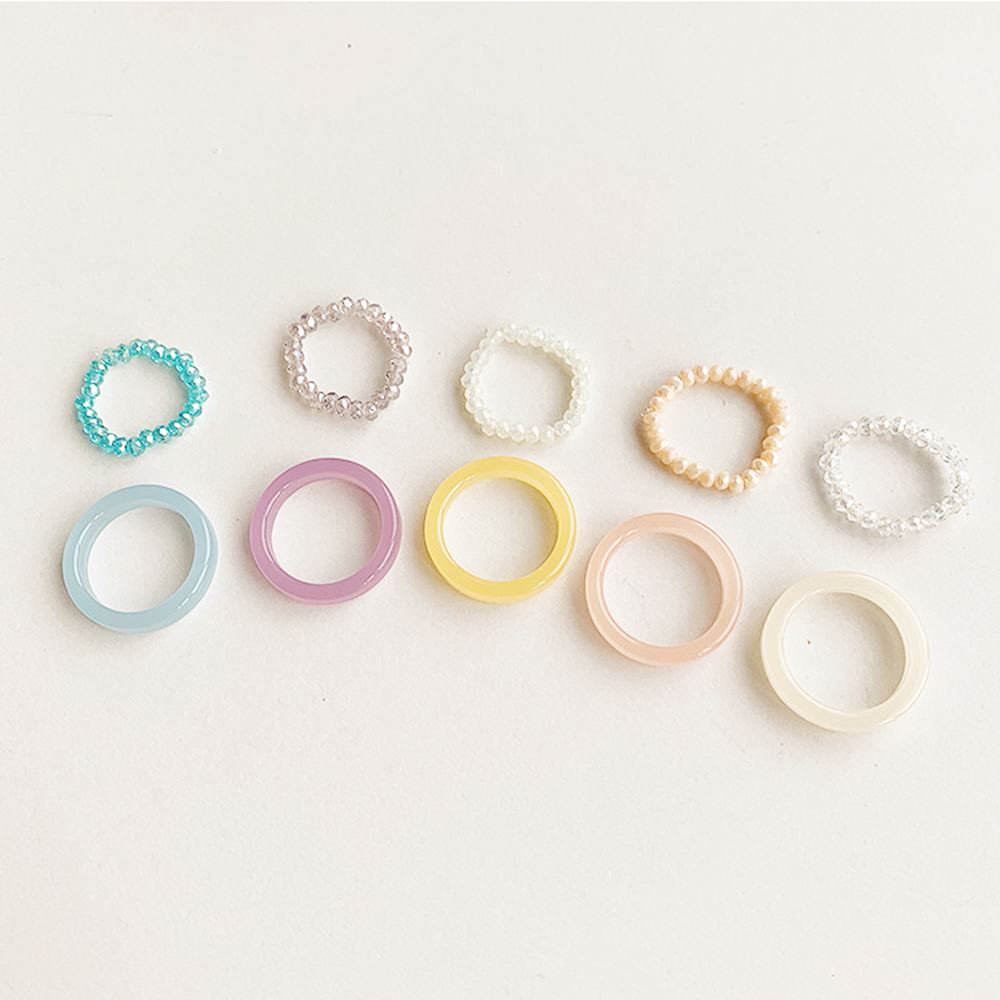 Bộ 2 Nhẫn Hợp Kim Đính Đá Kiểu Dáng Cổ Điển Cho Nữ