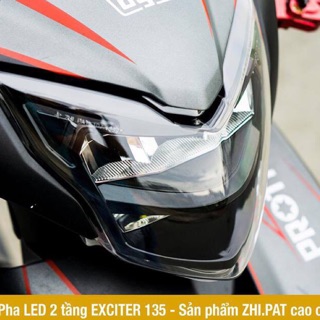 Đèn pha 2 tầng zhipat gắn exciter 135 .