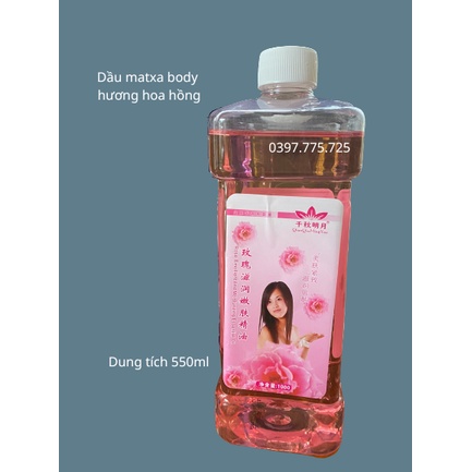 Dầu Massage Body nhiều mùi hương chai 550ml