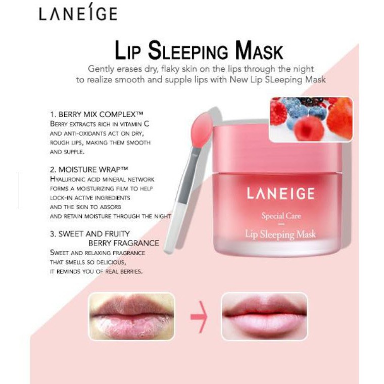 (hàng Mới Về) Mặt Nạ Ngủ Cho Môi Laneige 3g 100% Chính Hãng Hàn Quốc | BigBuy360 - bigbuy360.vn