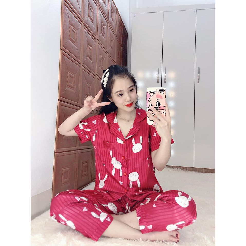 Bộ lụa đẹp🔥FREESHIP🔥 Đồ bộ lụa Gấm hình dâu | BigBuy360 - bigbuy360.vn