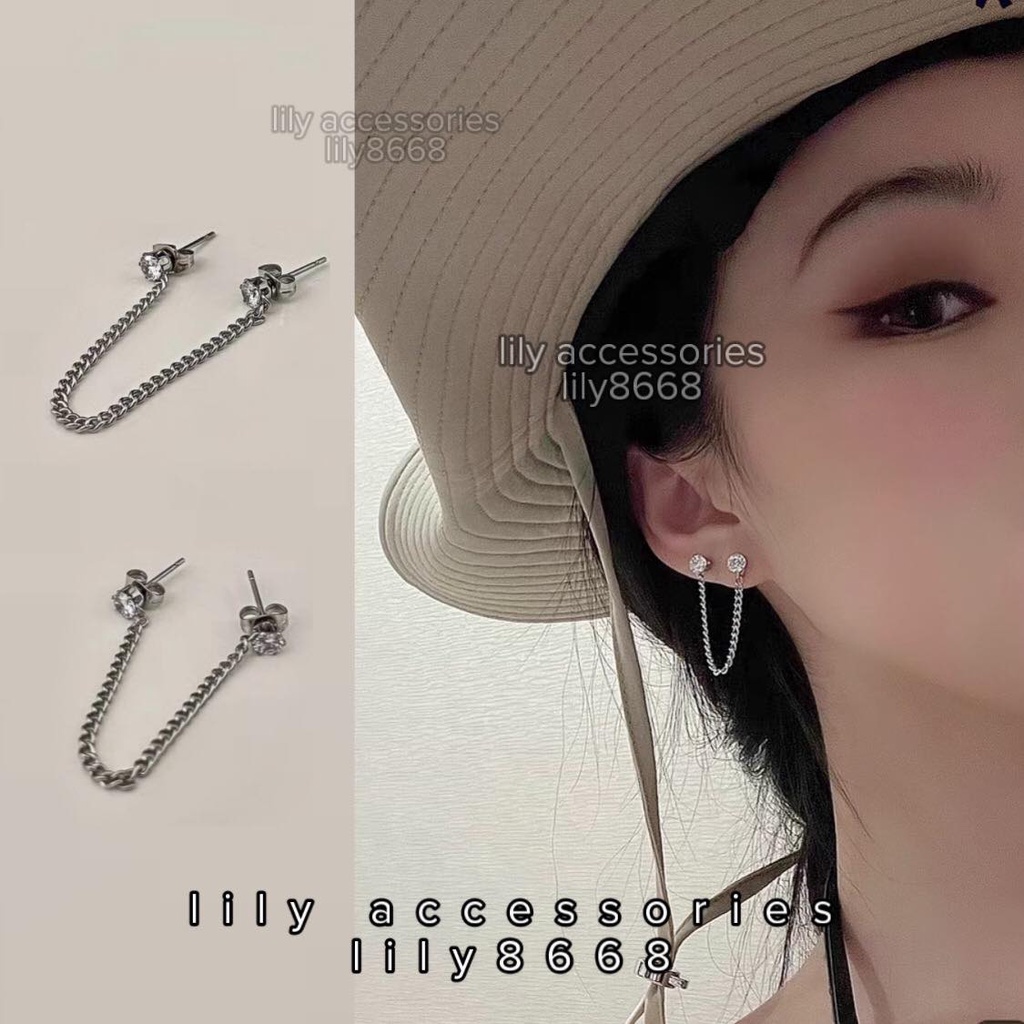 khuyên tai vành kim tròn xích không gỉ