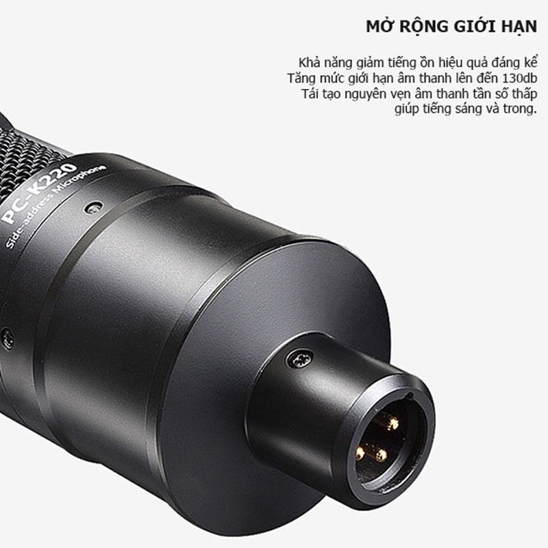 Mic thu âm Takstar PC-K220  sử dụng trong studio chuyên nghiệp, livestream, hát karaoke