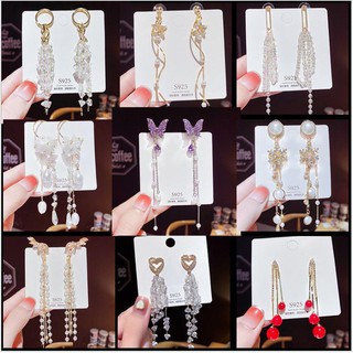Hoa tai hoa tai kim cương đầy đủ hoa tai hàn quốc hoa tai kim cương hoa tai dài hoa tai hoa tai không xỏ khuyên tai ngẫu nhiên