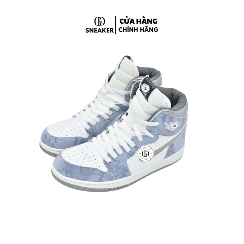 Giày 𝐚𝐢𝐫 𝐉𝐨𝐫𝐝𝐚𝐧 hyper royal xanh nỉ cao cổ mới, Giày JD1 xanh loang nam nữ hot nhất 2022 Full Box Bill00